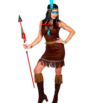 e-carnavalskleding-SYK Indianen jurk deluxe voor vrouwen