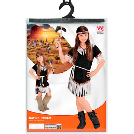 e-carnavalskleding-SYK Indianen jurkje kind Libby