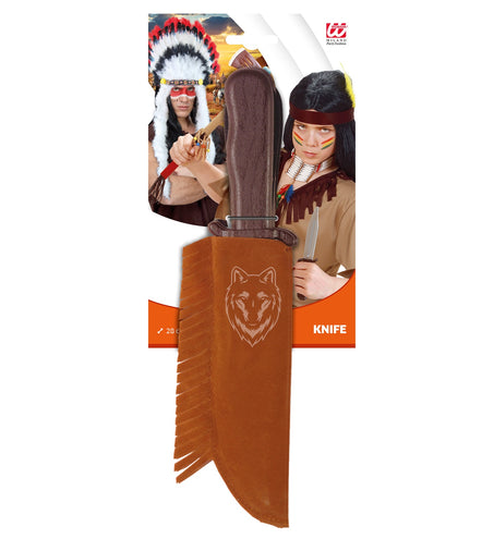 e-carnavalskleding-SYK Indianen mes met schede Rambo