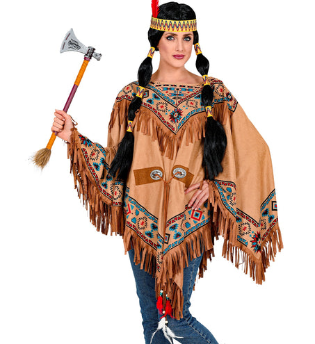e-carnavalskleding-SYK Indianen poncho inheems
