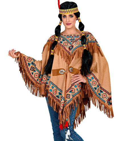 e-carnavalskleding-SYK Indianen poncho inheems