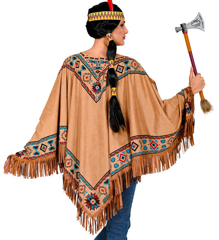 e-carnavalskleding-SYK Indianen poncho inheems