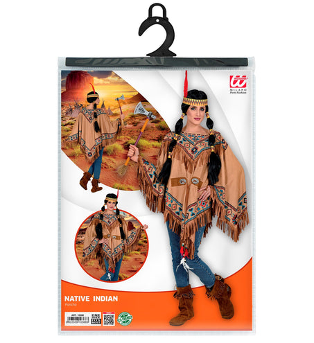 e-carnavalskleding-SYK Indianen poncho inheems