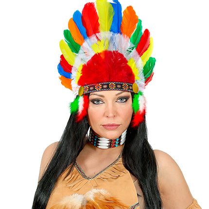 e-carnavalskleding-SYK Indianentooi veren meerkleurig