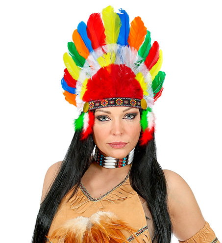 e-carnavalskleding-SYK Indianentooi veren meerkleurig