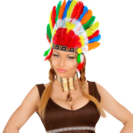 e-carnavalskleding-SYK Indianentooi veren meerkleurig