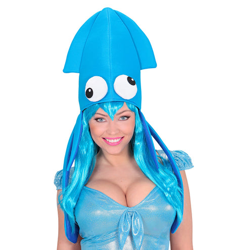e-carnavalskleding-SYK Inktvis muts blauw