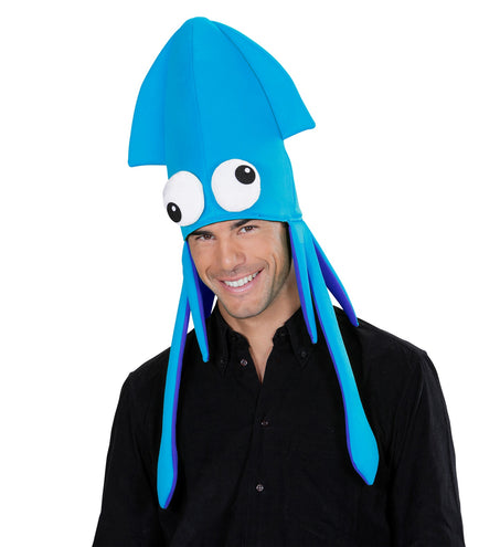 e-carnavalskleding-SYK Inktvis muts blauw
