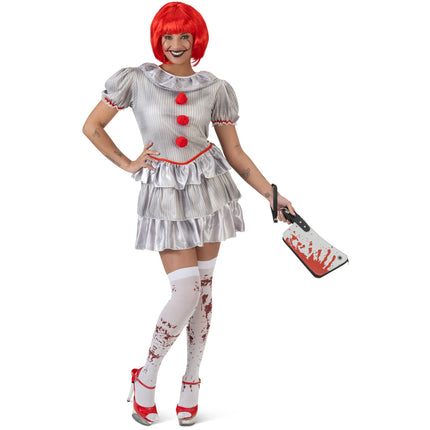 e-carnavalskleding-SYK IT pennywise jurkje dames