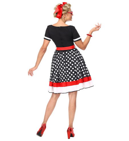 e-carnavalskleding-SYK Jaren 50 jurk Dolly blauw