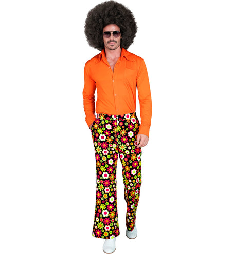e-carnavalskleding-SYK Jaren 70 broek flowers heren