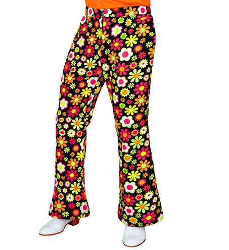 e-carnavalskleding-SYK Jaren 70 broek flowers heren