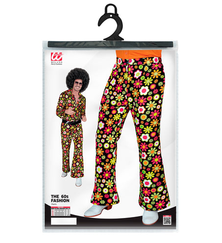e-carnavalskleding-SYK Jaren 70 broek flowers heren