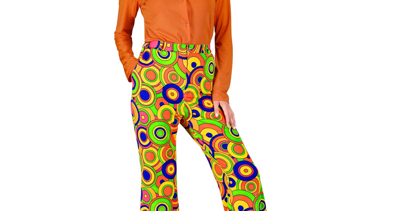 e-carnavalskleding-SYK Jaren 70 broek groovy cirkels dames