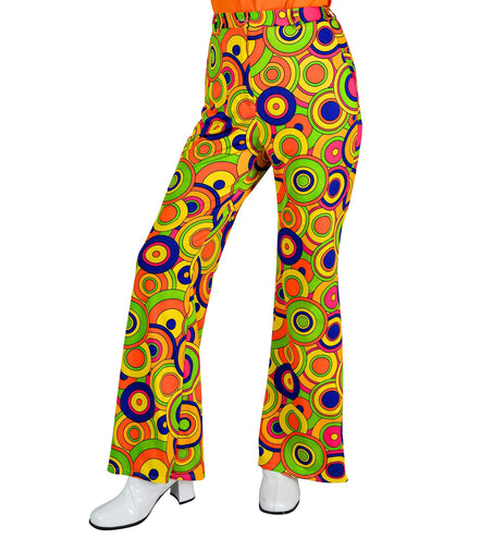 e-carnavalskleding-SYK Jaren 70 broek groovy cirkels dames