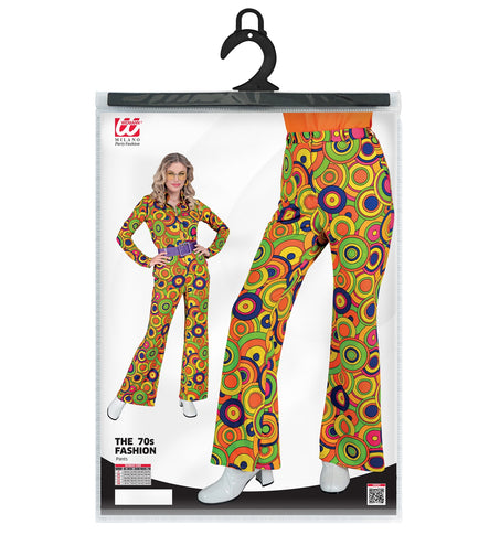 e-carnavalskleding-SYK Jaren 70 broek groovy cirkels dames