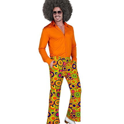 e-carnavalskleding-SYK Jaren 70 broek groovy cirkels heren