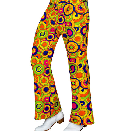 e-carnavalskleding-SYK Jaren 70 broek groovy cirkels heren