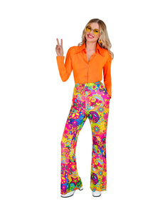 e-carnavalskleding-SYK Jaren 70 broek love&peace dames