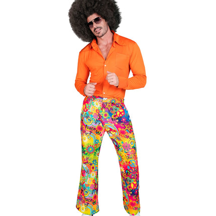 e-carnavalskleding-SYK Jaren 70 broek love&peace heren