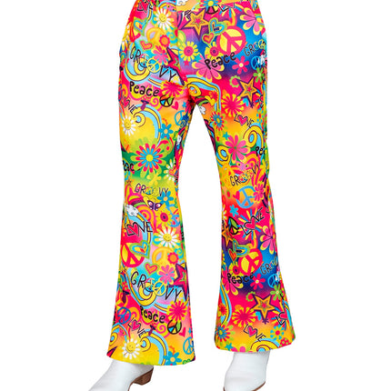 e-carnavalskleding-SYK Jaren 70 broek love&peace heren