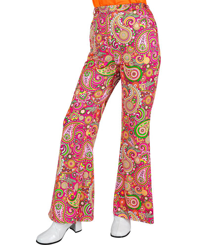 e-carnavalskleding-SYK Jaren 70 broek paisley dames