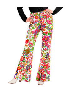 e-carnavalskleding-SYK Jaren 70 broek peace party dames