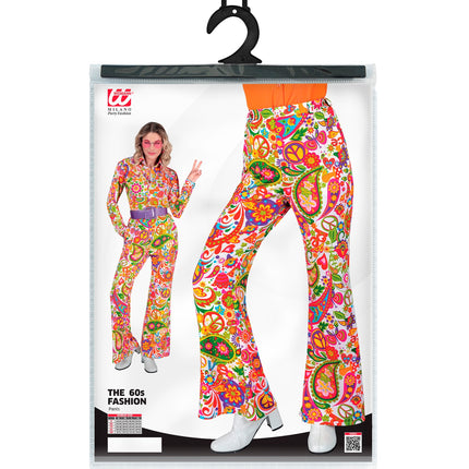 e-carnavalskleding-SYK Jaren 70 broek peace party dames