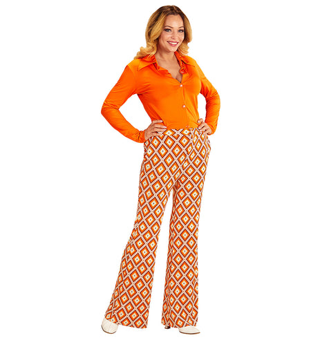 e-carnavalskleding-SYK Jaren 70 disco broek Groovy geruit