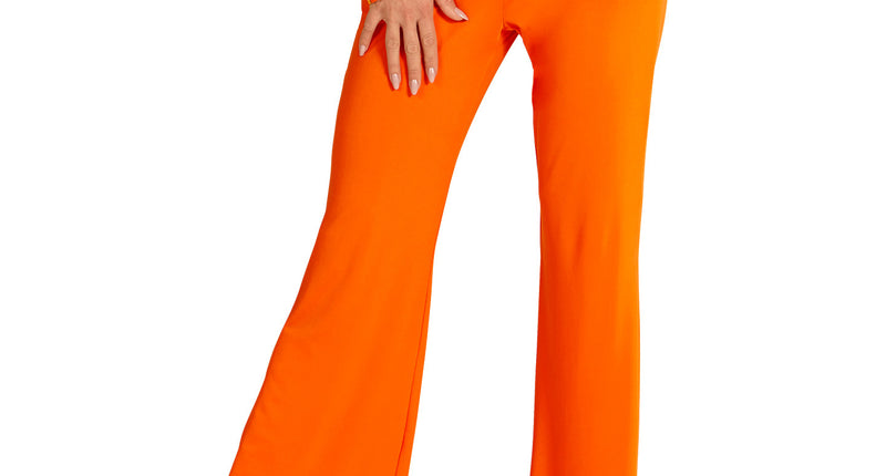e-carnavalskleding-SYK Jaren 70 disco broek Groovy oranje