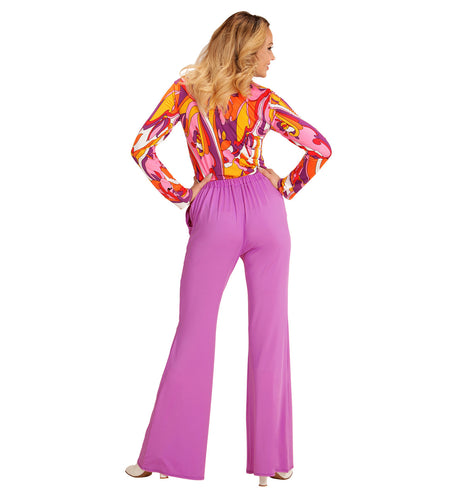 e-carnavalskleding-SYK Jaren 70 disco broek Groovy paars