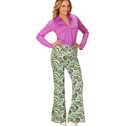 e-carnavalskleding-SYK Jaren 70 disco broek Groovy waves