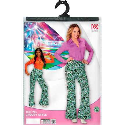 e-carnavalskleding-SYK Jaren 70 disco broek Groovy waves