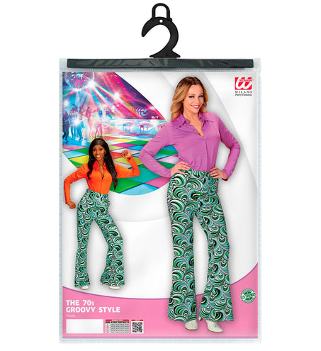 e-carnavalskleding-SYK Jaren 70 disco broek Groovy waves