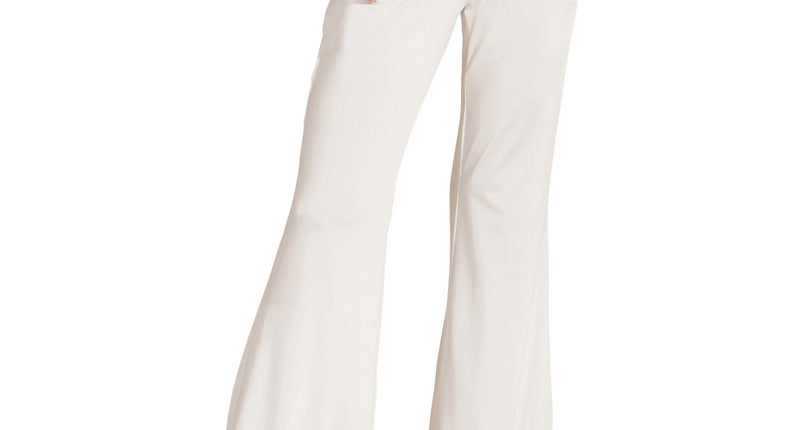 e-carnavalskleding-SYK Jaren 70 disco broek Groovy wit