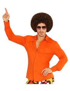 e-carnavalskleding-SYK Jaren 70 disco hemd Groovy oranje