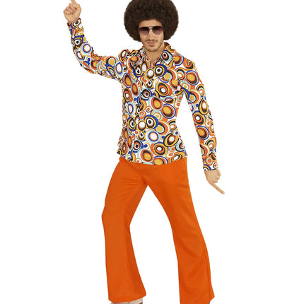 e-carnavalskleding-SYK Jaren 70 disco hemd Groovy rondjes
