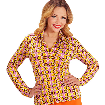 e-carnavalskleding-SYK Jaren 70 discoshirt Groovy