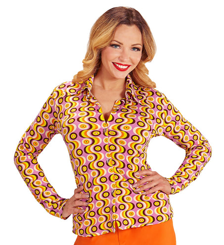 e-carnavalskleding-SYK Jaren 70 discoshirt Groovy