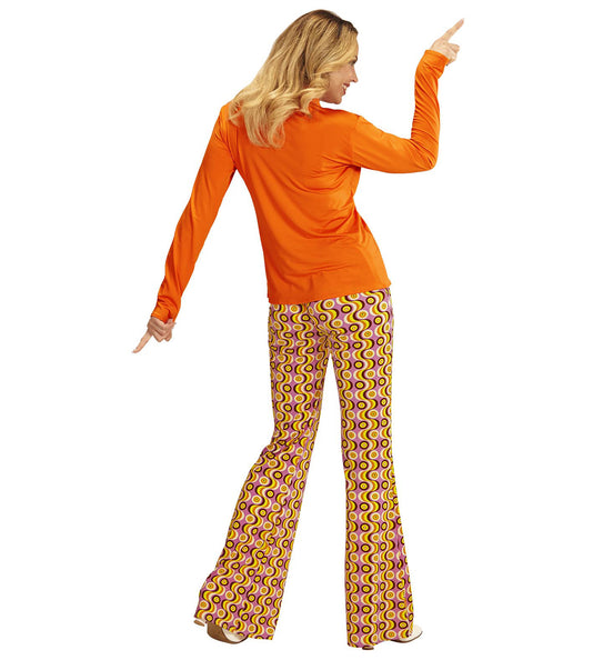 e-carnavalskleding-SYK Jaren 70 discoshirt Groovy oranje