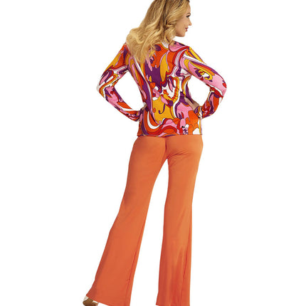 e-carnavalskleding-SYK Jaren 70 discoshirt Groovy Orchidee