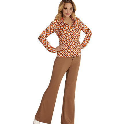 e-carnavalskleding-SYK Jaren 70 discoshirt Groovy ruitjes