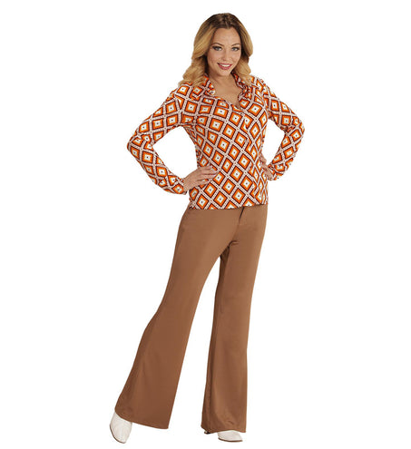 e-carnavalskleding-SYK Jaren 70 discoshirt Groovy ruitjes