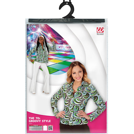 e-carnavalskleding-SYK Jaren 70 discoshirt Groovy Waves