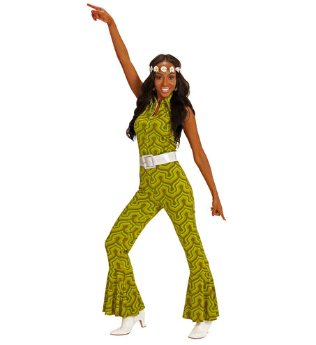 e-carnavalskleding-SYK Jaren 70 jumpsuit groovy groen
