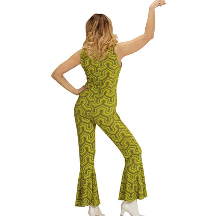 e-carnavalskleding-SYK Jaren 70 jumpsuit groovy groen