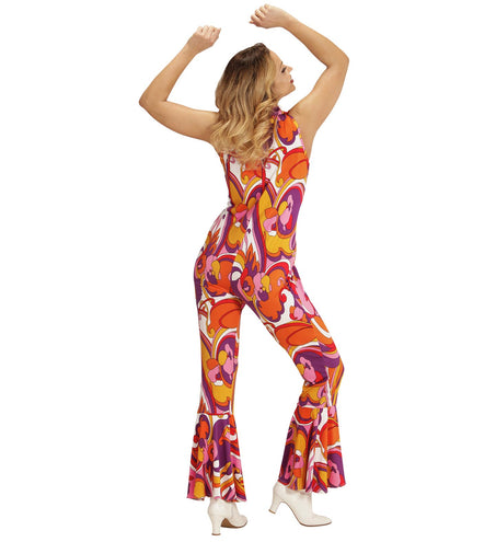 e-carnavalskleding-SYK Jaren 70 jumpsuit groovy Orchidee