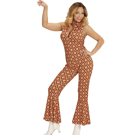 e-carnavalskleding-SYK Jaren 70 jumpsuit groovy ruit