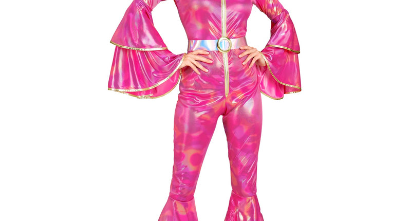 e-carnavalskleding-SYK Jaren 70 Jumpsuit roze Annie