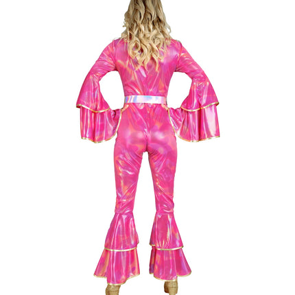 e-carnavalskleding-SYK Jaren 70 Jumpsuit roze Annie